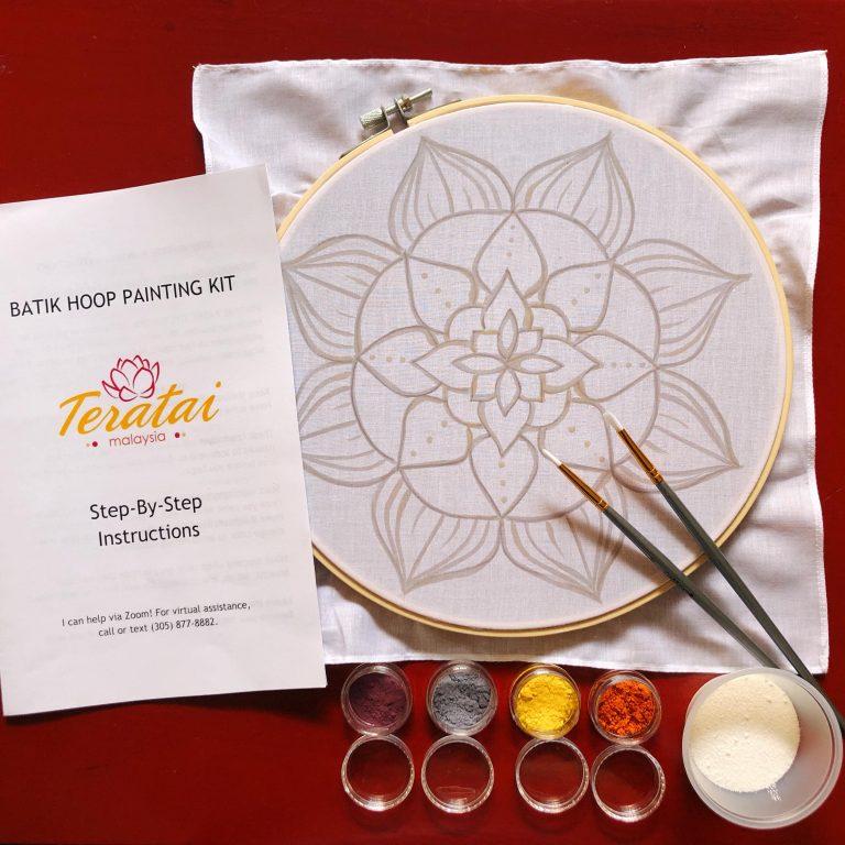 Batik Hoop Painting Kit - Simple Mandala