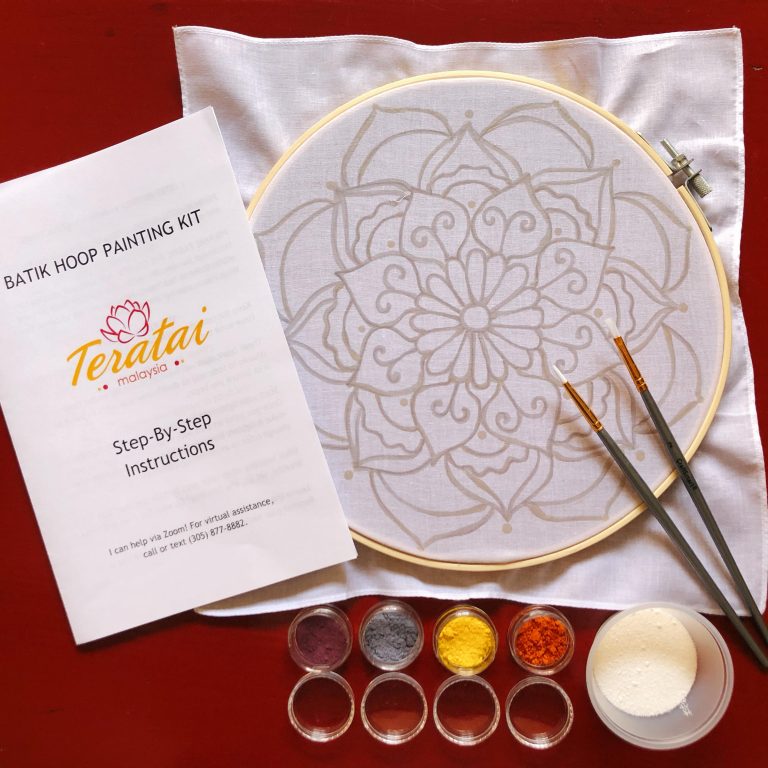 Batik Hoop Painting Kit - Moderate Mandala