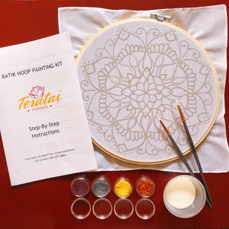 Batik Hoop Painting Kit - Serious Mandala