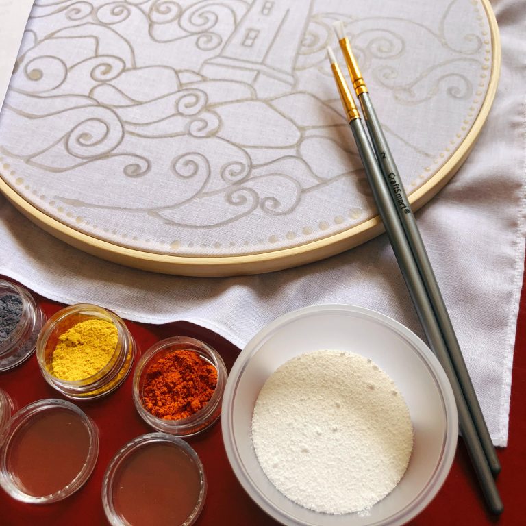 Batik Hoop Painting Kit - Lighthouse - Image 4