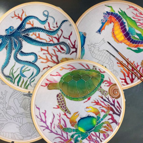 Underwater DIY Batik Hoop Painting Kits