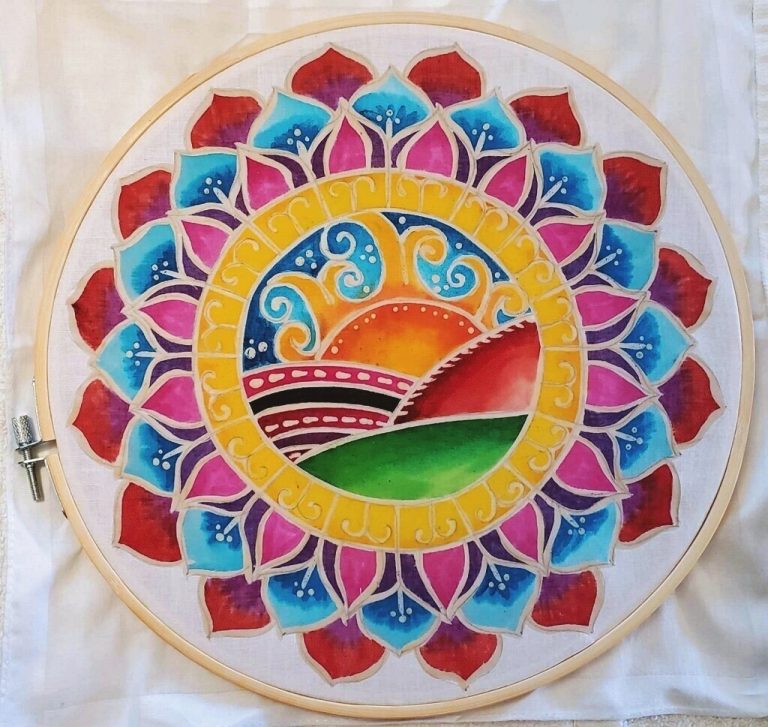 Batik Hoop Painting Kit - Sunny Days - Image 2