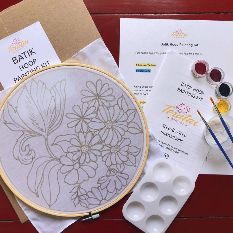 Batik Hoop Painting Kit - Daisy