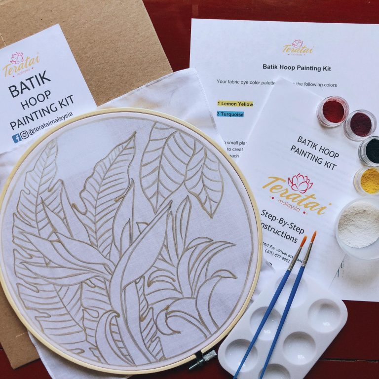 Batik Hoop Painting Kit - Bird of Paradise