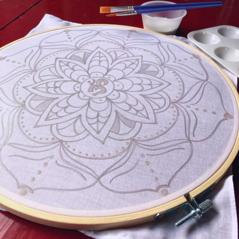 Batik Hoop Painting Kit - Om-azing - Image 2