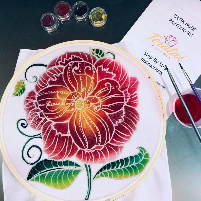 Batik Hoop Painting Kit - Passion Flower - Image 3