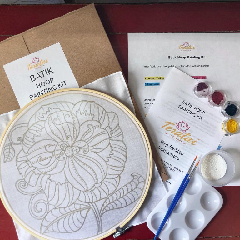 Batik Hoop Painting Kit - Passion Flower