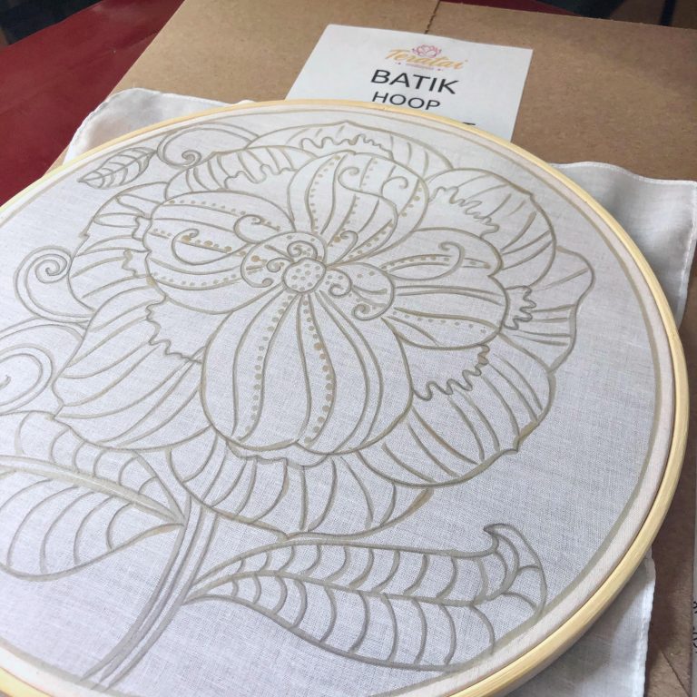 Batik Hoop Painting Kit - Passion Flower - Image 4