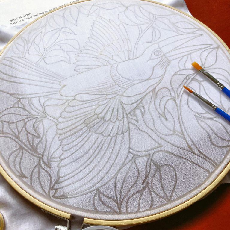 Batik Hoop Painting Kit - Toucan - Image 4