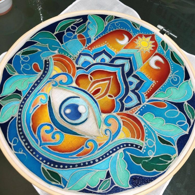 Online Batik Hoop Painting Party on Sunday, January 31 (PRIVATE) - Image 5