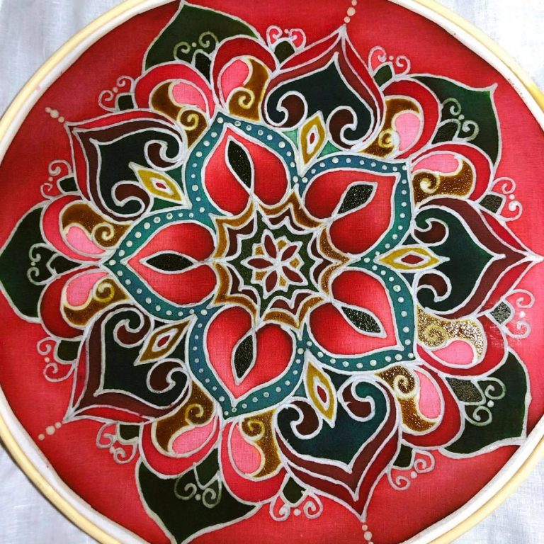 Batik Hoop Painting Kit - Ornament Mandala - Image 3