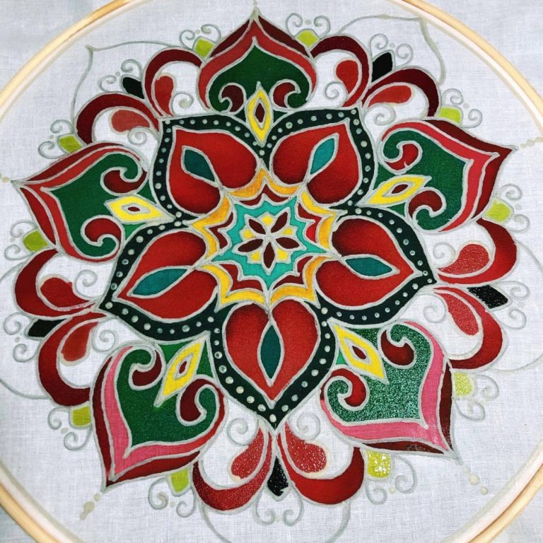 Batik Hoop Painting Kit - Ornament Mandala - Image 2