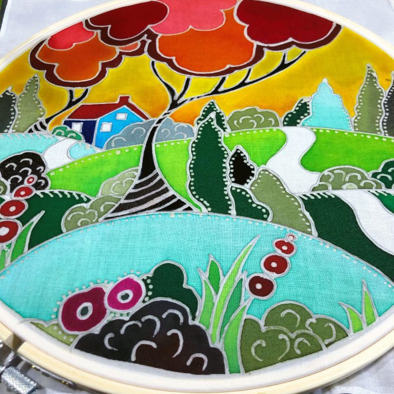 Online Batik Hoop Painting Party on Sunday, January 31 (PRIVATE) - Image 7