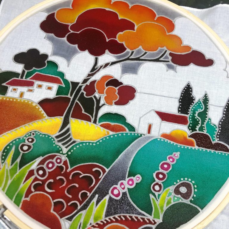 Online Batik Hoop Painting Party on Sunday, January 31 (PRIVATE) - Image 9