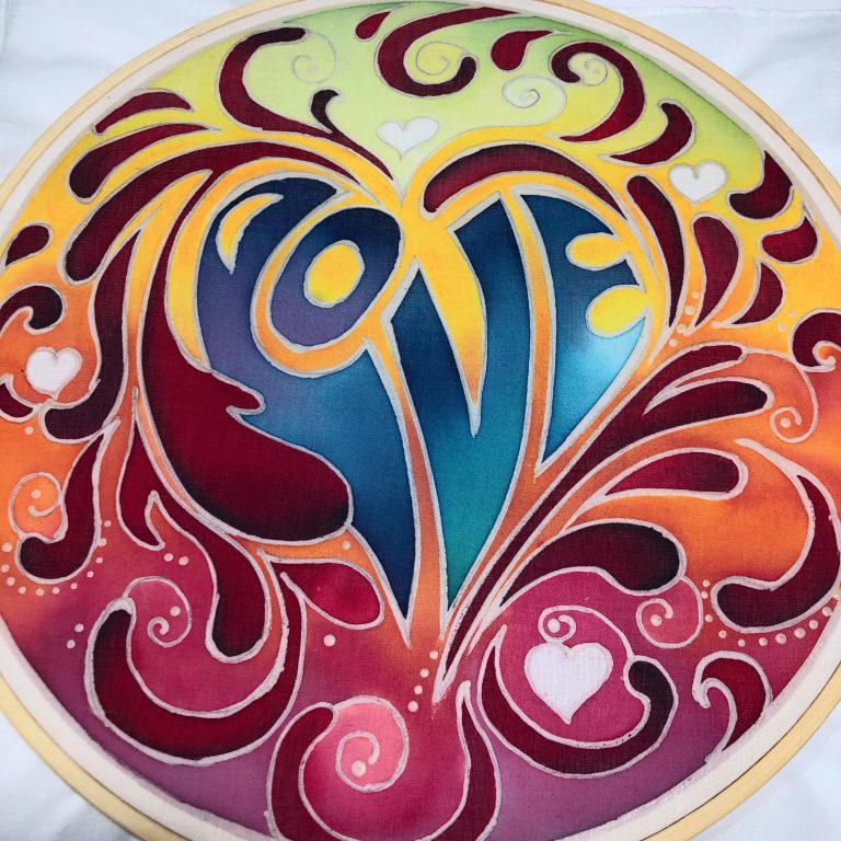 Batik Hoop Painting Kit - Only Love - Image 2