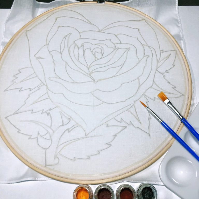 Batik Hoop Painting Kit - Sweetheart