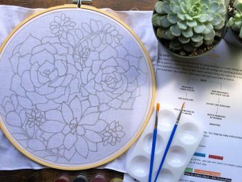 Echeveria Lola DIY Batik Painting Kit