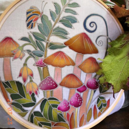 Batik Hoop Painting Kit - Pixie Caps