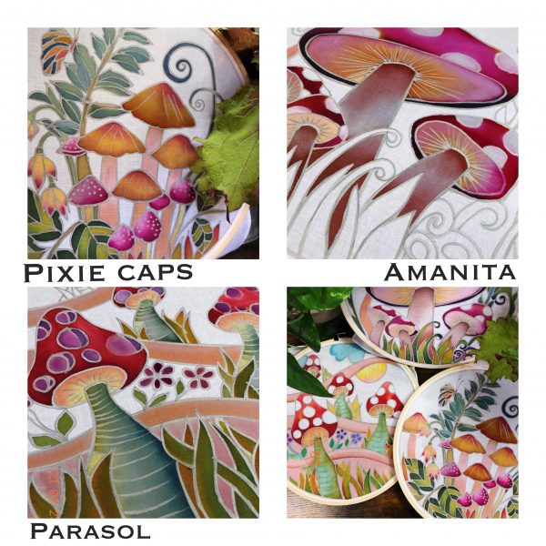 Mad About Mushrooms DIY Batik Hoop Painting Kits