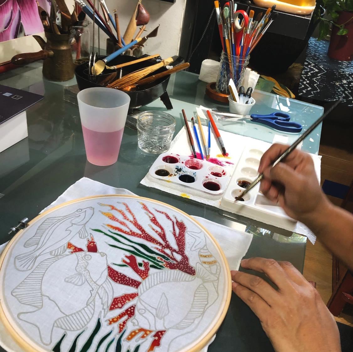 Batik Painting Teratai Malaysia