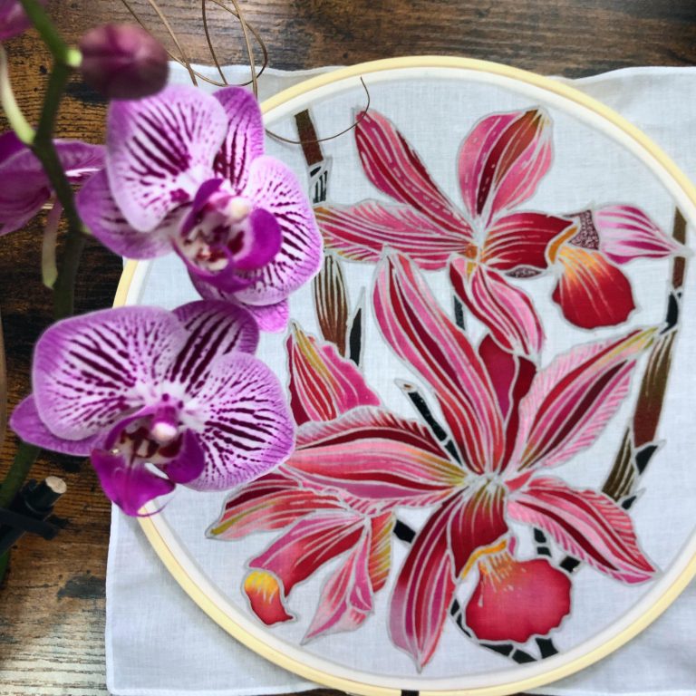 Batik Hoop Painting Kit - Cambria