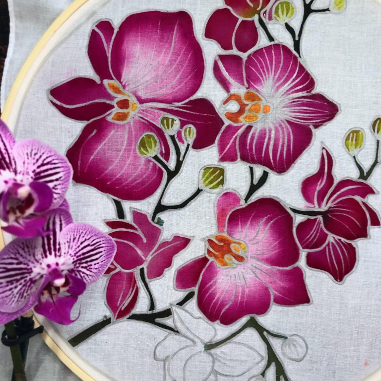 Batik Hoop Painting Kit - Vanda - Image 2