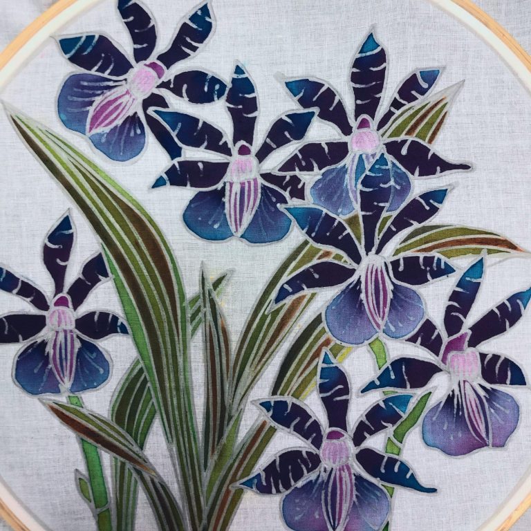 Batik Hoop Painting Kit - Zygopetalum