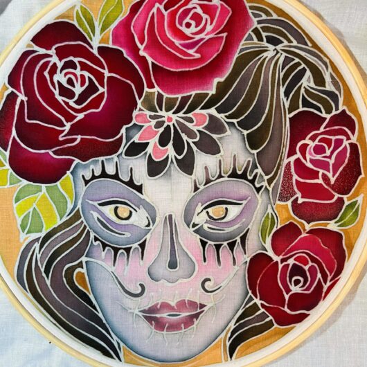 Batik Hoop Painting Kit - Catrina