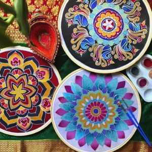 Rangoli Design for Diwali DIY Batik Hoop Painting Kits