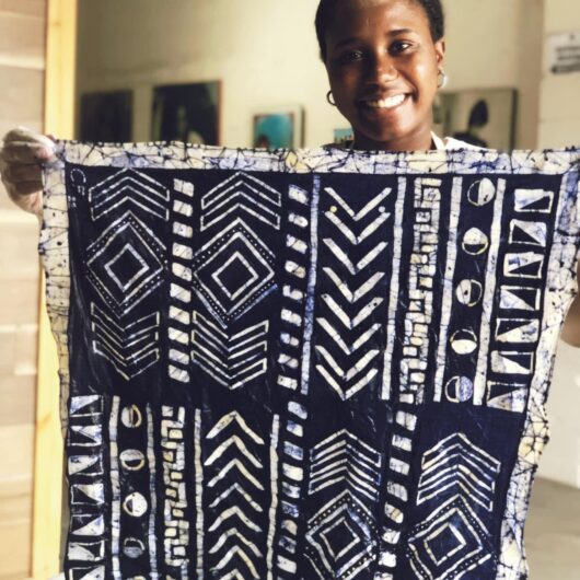 Design a mud cloth inspired Batik bandana