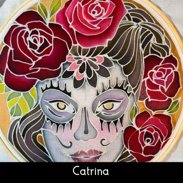 Catrina Sugar Skull Batik Hoop Painting Kit
