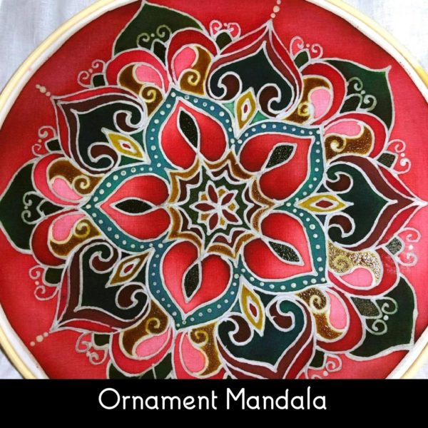Ornament Mandala Batik Hoop Painting Kit