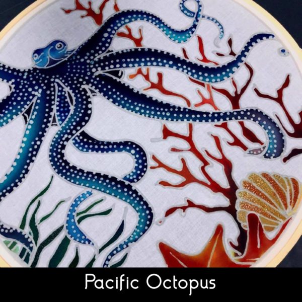 Pacific Octopus Batik Hoop Painting Kit