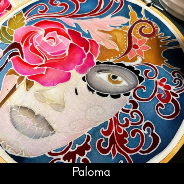 Paloma Sugar Skull Batik Hoop Painting Kit