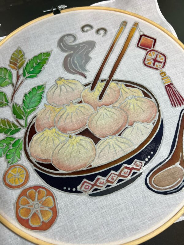 Chinese New Year Dumpling Design for Batik Hoop