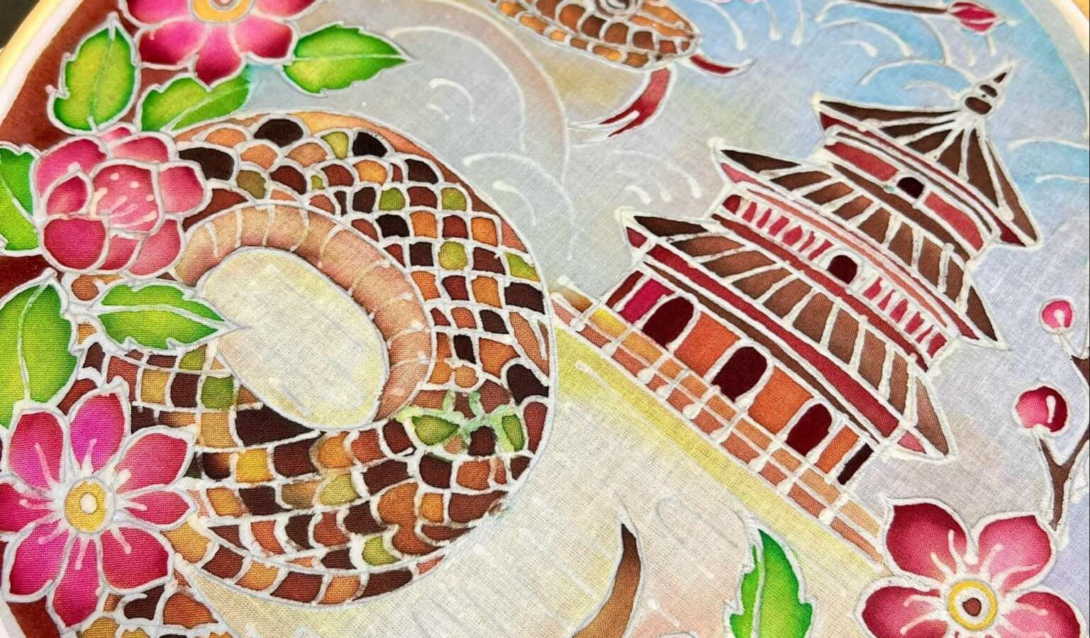 Chinese New Year Snake Design for Batik Hoop