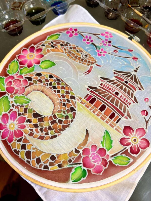 Chinese New Year Snake Design for Batik Hoop